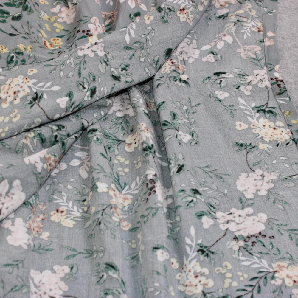Natural Life Dress Womens Large Gray Floral V-Neck Maxi Oversized Boho Kimono - Picture 7 of 10